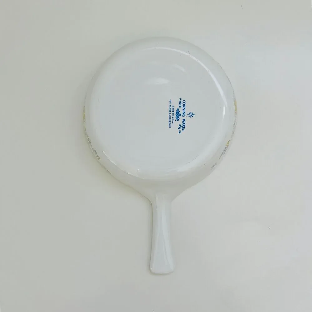 CORNING WARE Floral Bouquet Pattern P-83-B Skillet Saucepan Baking Dish